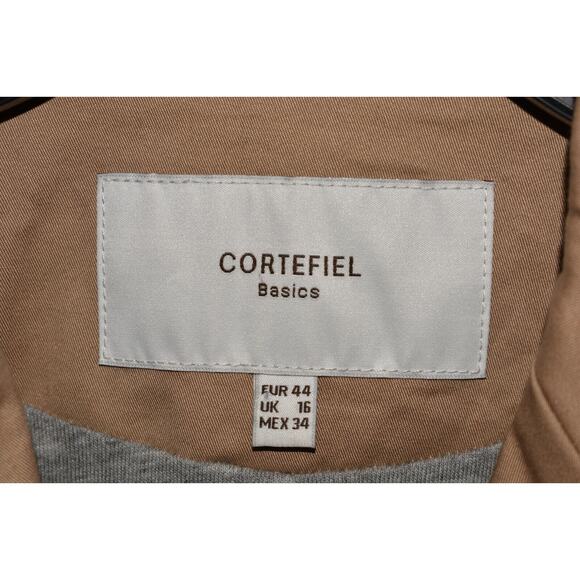 CORTEFIEL $128 Khaki Cotton StructuredTwo Button Blazer EU 44 / US 10 - Picture 3 of 3